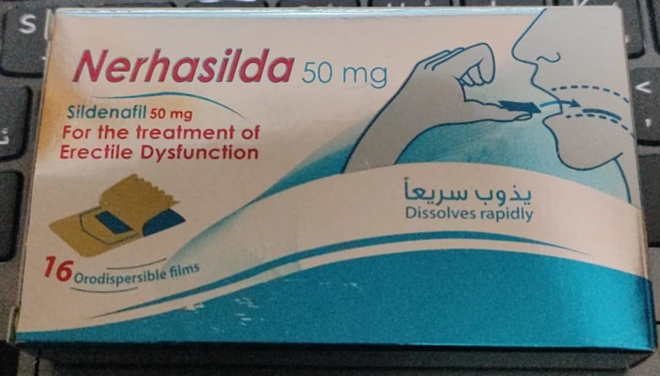 Nerhasilda 50mg – Sildenafil 50mg | 1 box of16 Oral Strips - Image 4
