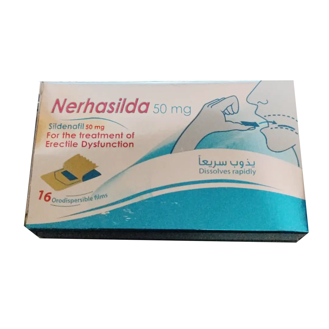 Nerhasilda 50mg – Sildenafil 50mg | 1 box of16 Oral Strips - Image 5