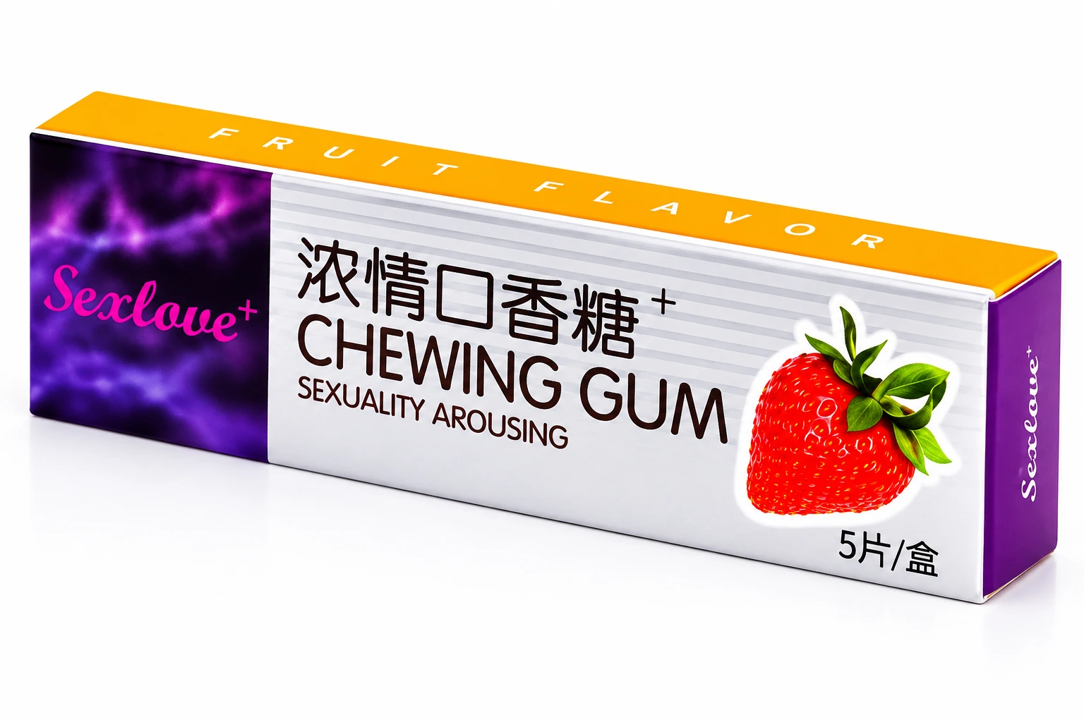 Sex Love Strawberry Chewing Gum for Women – Flavored Chewing Gum -5 Pieces - Image 4